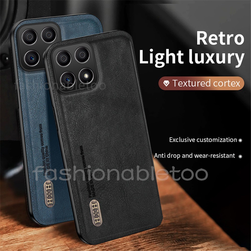 Pu Retro Matte หนังเคสโทรศัพท์สําหรับ Huawei Honor 200 สมาร์ท pro Lite Honor200Smart Honor200pro Honor200Lite ปลอก Soft TPU Edge ป้องกันกันชนกันกระแทกปกหลัง