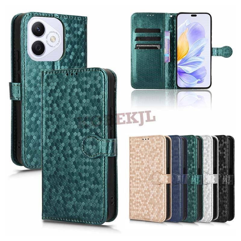 HONOR X60i กรณีพลิก Polka Dot กระเป๋าสตางค์หนัง PU ช่องใส่การ์ดฝาครอบโทรศัพท์สําหรับ Honor X60i Hono