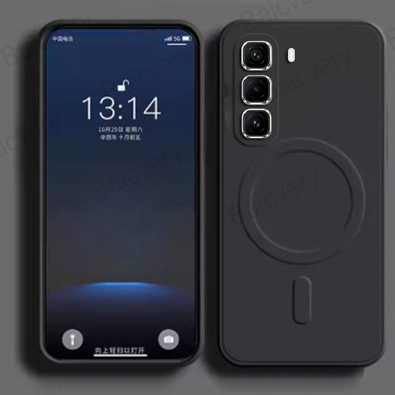 Infinix HOT 50 Pro+ Plus 4G / HOT 50 Pro / HOT 50 4G / HOT 50 5G Casing Case Phone Cover Camera Protect Support Magnetic Wireless Charger