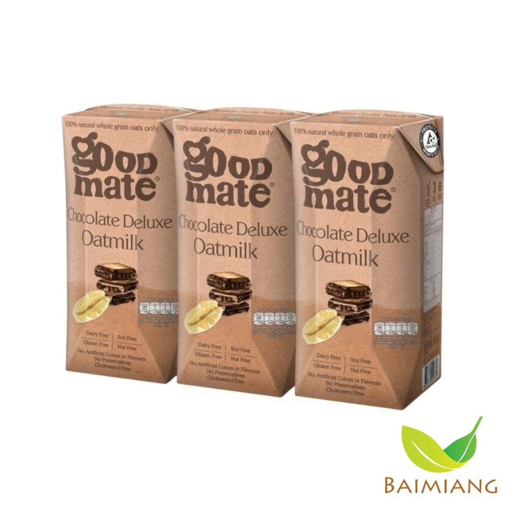 [1 แพ็ค] Goodmate นมโอ๊ตช็อกโกแลต ดีลักซ์ ขนาด 180 ml. (03560-3)