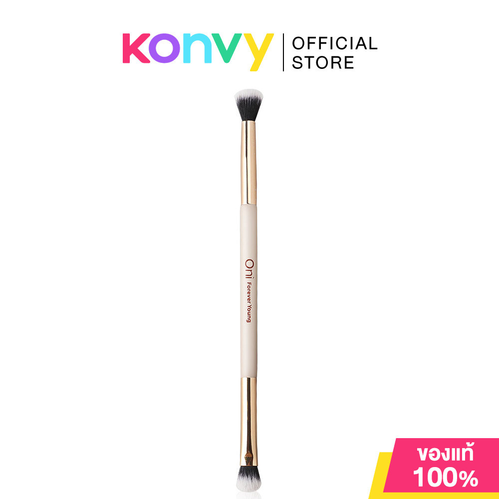 Oni Double Ended Eyeshadow Brush #Snowflake White โอนิ แปรงอายแชโดว์แบบ 2 ด้าน.