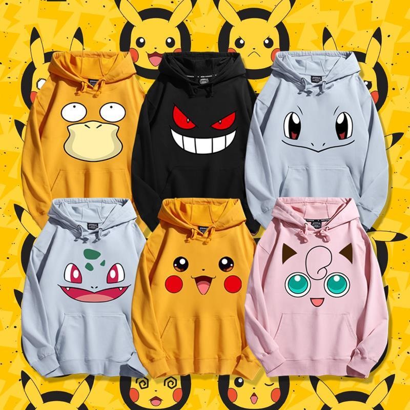 Pokemon Hoodie โปเกมอน Hoodie Pokemon อะนิเมะ คู่ Hoodie แจ็คเก็ต