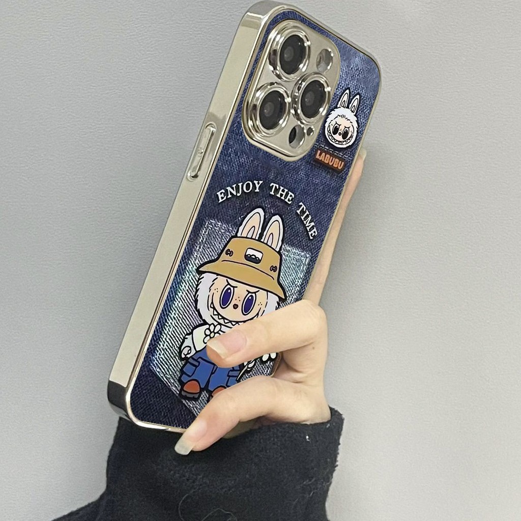 สําหรับกรณี iPhone IP16 IP16PRO IP15 IP12 IP13PRO IP11 IP14 PRO MAX น่ารักการ์ตูนหมีสีชมพูรูปแบบกระจกสตรอเบอร์รี่แก้ว hardshell เคสโทรศัพท์
