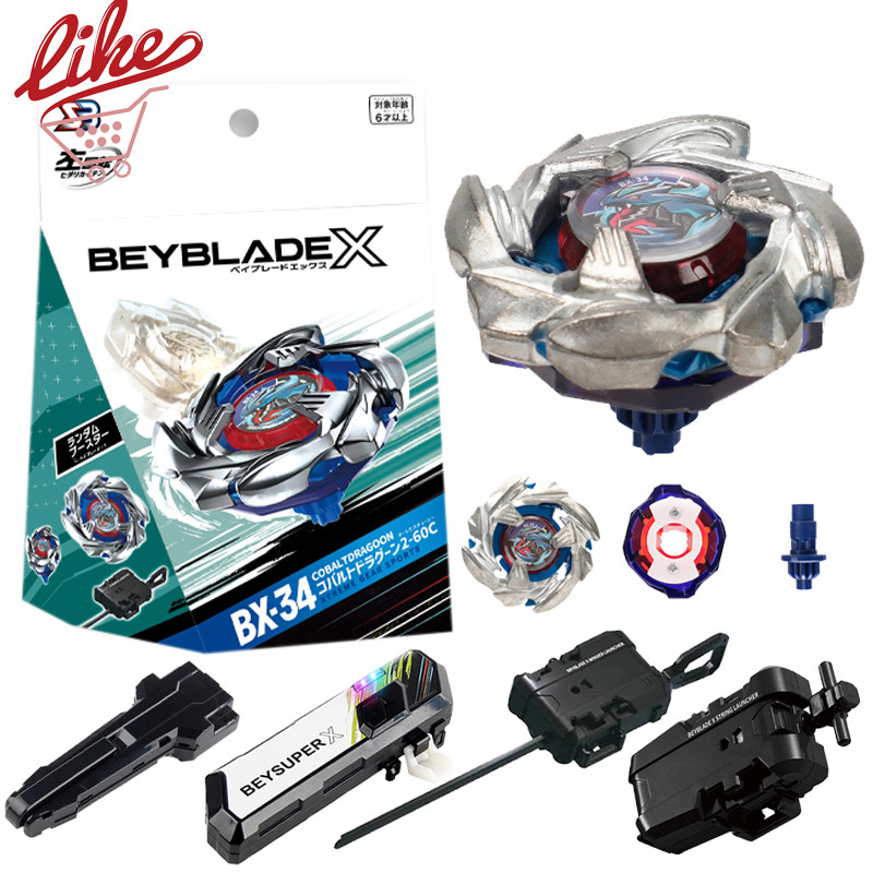 Beyblade X BX-34 Cobalt Dragoon Beyblade Xtreme พร้อม Launcher Led Grip ชุดสําหรับ Beyblade Burst ของเล่นเด็กสําหรับเด็กของขวัญวันเกิด