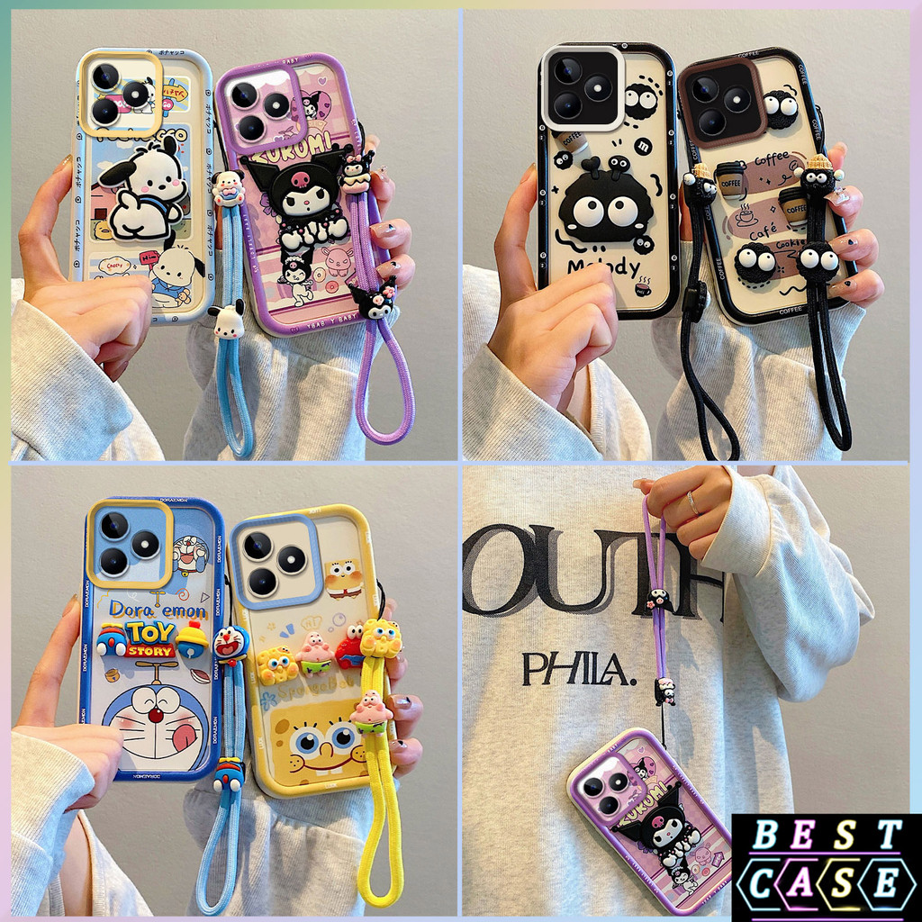 เคส Oppo A3 เคส Oppo A3X เคสใช้งานร่วมกับ Doraemon Spongebob สามมิติรูปตุ๊กตาน่ารักนุ่มเคสโทรศัพท์ TY-TYGZ