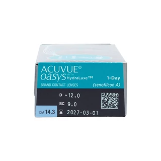 (ทักแชทรับโค้ด) Acuvue Oasys คอนแทคเลนส์รายวัน 1-Day With Hydraluxe (30ชิ้น/กล่อง)