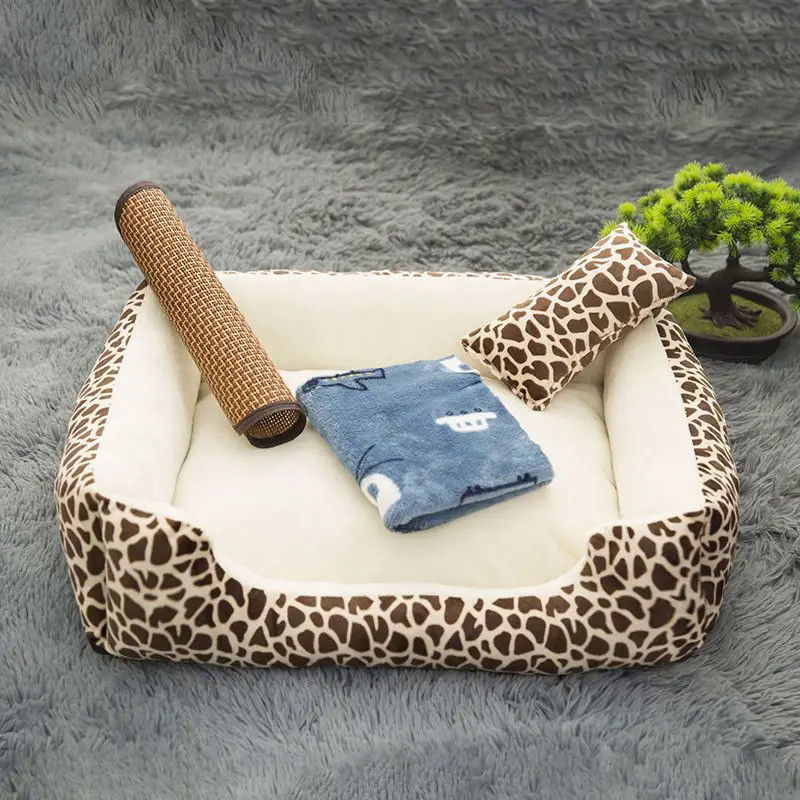 Warm Pet Cat Dog Bed Winter Cozy Dog House Soft Fleece Nest Dog Baskets House Mat Autumn Breathable 