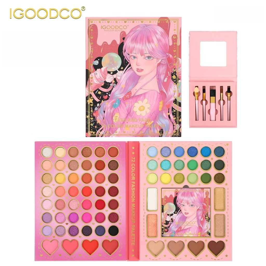 IGOODCO ( IG3099 )ไอดีโก้ เครื่องสําอางวันวาเลนไทน์ของขวัญวันเกิดแต่งหน้าแผ่นอายแชโดว์