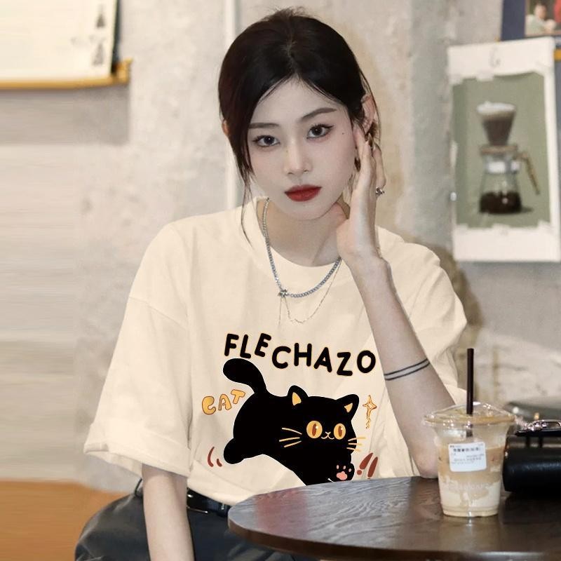 【ส่งจากไทย】เสื้อทีเชิร์ตขายดี คอกลม เนื้อนุ่มคุณภาพสูง ใส่ได้ทั้ง ช/ญ พิมพ์ลายการ์ตูนชัดเจน ลายน่ารัก