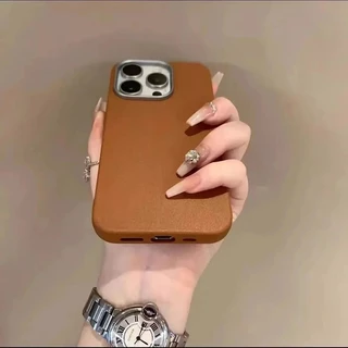 หรูหรา Matte หนังสําหรับ iPhone 16 15 Pro Max 16e 14 13 12 11 Pro X XS Max XR 7 8 Plus SE2020 เลนส์ป้องกันกันกระแทก