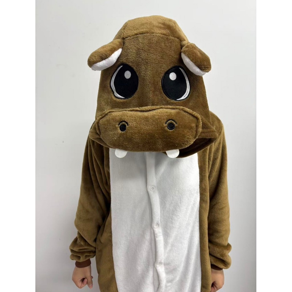 🧣ชุดมาสคอตสุดน่ารัก ✨ ฮิปโปน้อย น้องหมูเด้ง 🦛 สุดฮิต เนื้อผ้าดีมาก นุ่มนิ่มสุดๆ วัสดุอย่างดี ใส่สบาย (**ไซส์เด็ก**) - รูปที่ 2