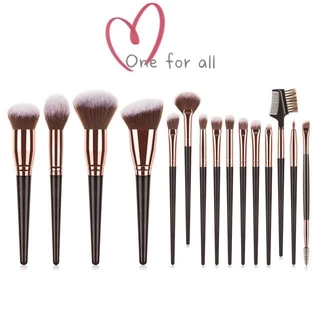 [พร้อมส่ง] แปรงแต่งหน้า brush set เซต15ชิ้น แปรงปัดแก้ม แปรงไฮไลท์ แปลงแต่งหน้า Make up brush fancy H22 (2สี)