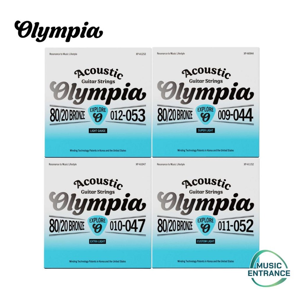 Olympia EXPLORE สายกีตาร์ สายโปร่ง Olympia 80/20 Bronze เบอร์ 9 10 11 12 guitar string acoustic