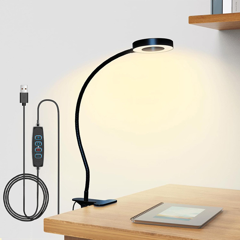 COZlivโคมไฟตั้งโต๊ะ LED อุณหภูมิสีสามระดับลดแสง10ระดับมุมปรับได้360°สายชาร์จ USB 1.6ม