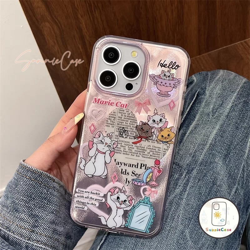แมวเคลลี่ น่ารัก เคสไอโฟน สำหรับ เคส IPhone 15 16 11 12 14 13 Pro Max 7 16 8 15 Plus XS XR X Max SE 2020 ระลอกน้ำ เคส