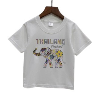 Paintmylove เสื้อยืดเด็ก เสื้อคอกลมสกรีนลายไทยแลนท์ ผ้านุ่มใส่สบายผ้าคอตตอน100%