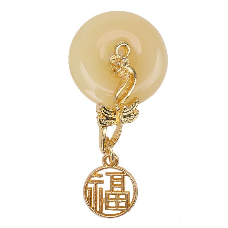 โลหะผสมแก้วปี่เซียะจี้ผีเสื้อปีมังกรอุปกรณ์เครื่องประดับ DIY สร้อยคอสร้อยข้อมือวัสดุอุปกรณ์แขวนแมวนำโชค ac5w - รูปที่ 3