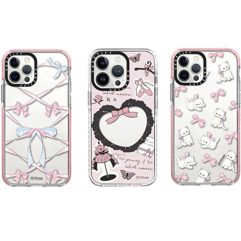 Casetiy Bow Girl Soft Case สําหรับ iPhone 16 15 14 Plus 11 12 13 Pro Max กันกระแทก TPU ซิลิโคนฝาครอบปลอก