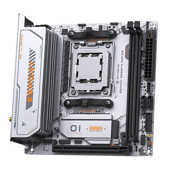 Mingquan b650i ICE ITX เมนบอร์ดไวท์บอร์ดบริสุทธิ์สนับสนุน Shenguang ซิงโครไนซ์9เฟสแหล่งจ่ายไฟ wifi6เ