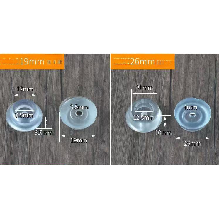 5pcs แผ่นรองพื้นดูดซับแรงกระแทกโปร่งใสฝาครอบป้องกันรองเท้า รูปที่ 2