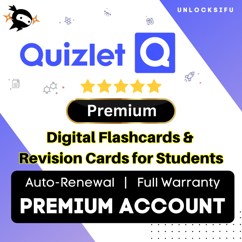 Quizlet Plus Pre Account  Unlock Step-by-step Textbook Solutions  Full Warranty