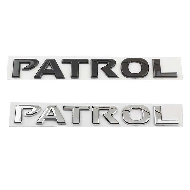 รถ 3D ABS ด้านหลังตัวอักษรคําโลโก้ป้ายสัญลักษณ์ Decals สติกเกอร์สําหรับ Nissan Patrol Y60 Y61 Y62 Y6