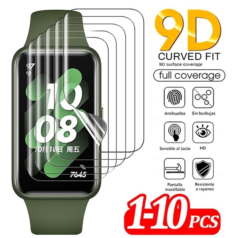 ฟิล์มไฮโดรเจลสําหรับ Huawei Band 11 Pro 10 9 8 Fit 4 3 ป้องกันหน้าจอฟิล์มป้องกันแบบนุ่มสําหรับ Huawei Band 9 8 ไม่ใช่แก้ว