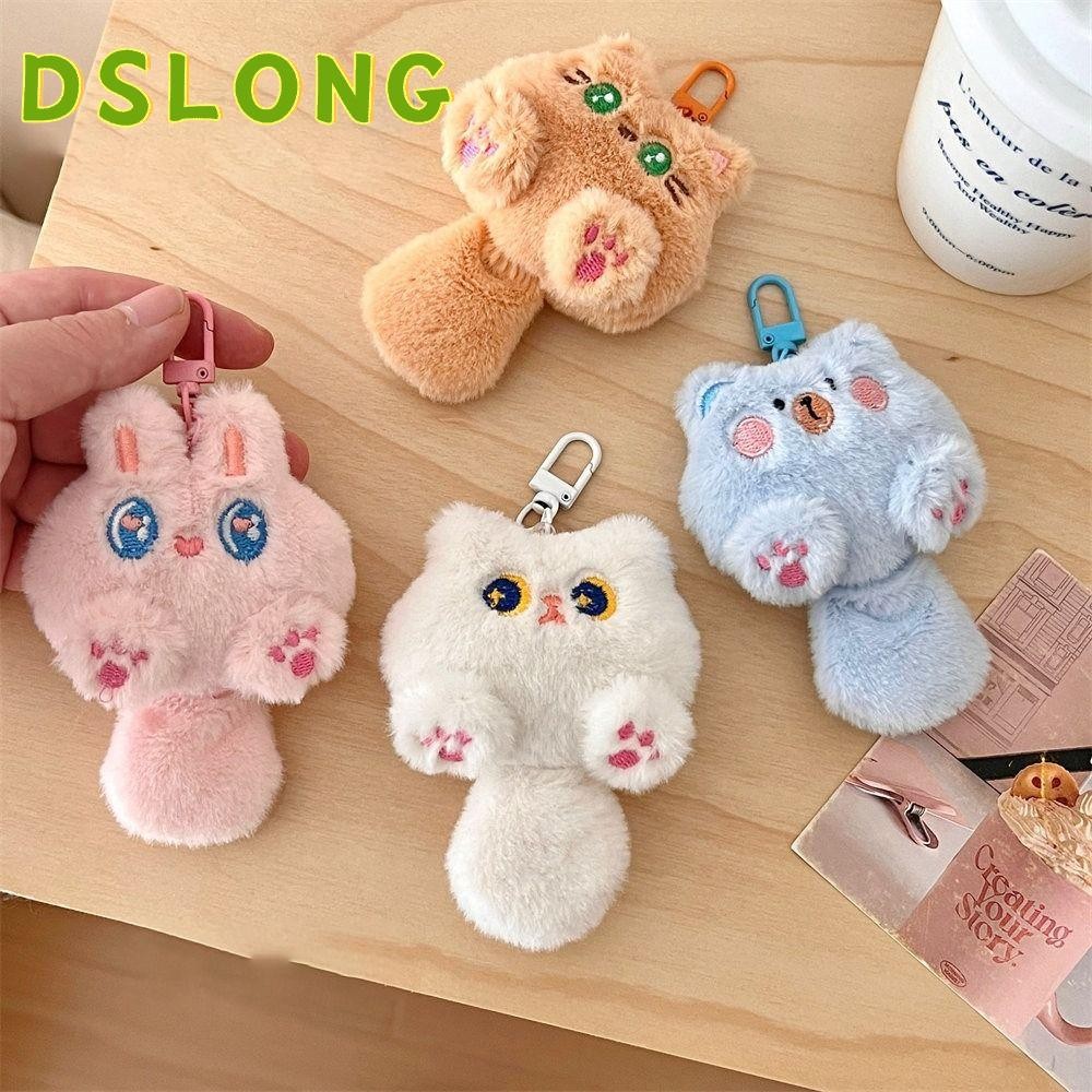 DSLONG ชูกี้ จี้กุญแจ,อุปกรณ์เสริมกระเป๋า ตุ๊กตาแมวการ์ตูนตุ๊กตาตุ๊กตาจี้,สร้างสรรค์น่ารักแขวนเครื่องประดับกระเป๋าจี้กุญแจรถอุปก