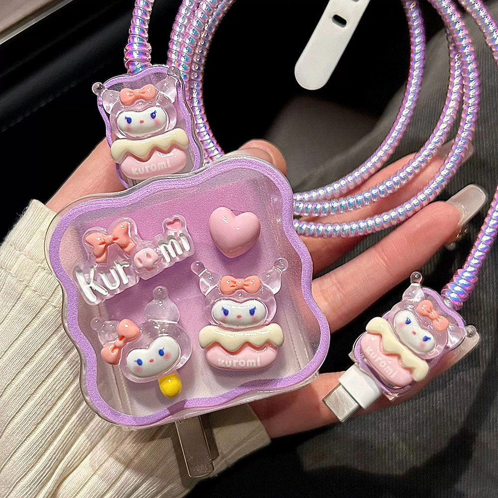 หัวชาร์จ PD 18W 20w เคสม้วนเก็บสาย สายชาร์จ อุปกรณ์จัดระเบียบสายชาร์จเร็ว ฝาครอบป้องกัน