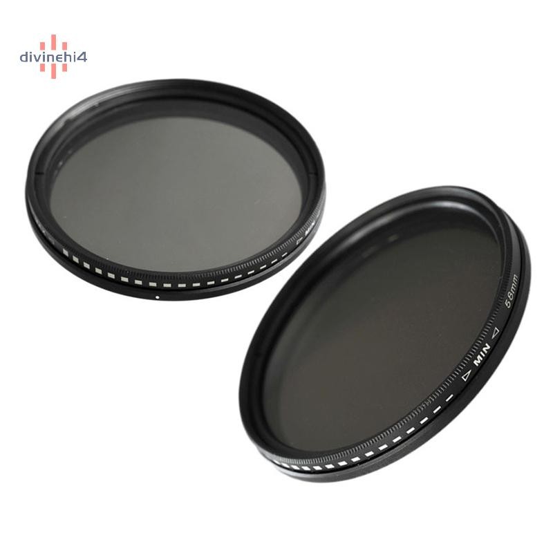 <divinehi4>Fader Variable ND Filter ปรับได้ ND2 ถึง ND400 Neutral Density 40.5 43 46 49 52 55 58 62 