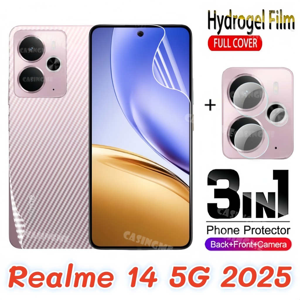 สําหรับrealme 14 5G 2025 ด้านหน้าด้านหลังคลุมทั้งหมดป้องกันฟิล์มHydrogelสําหรับRealme 14 14x 14 + 5G