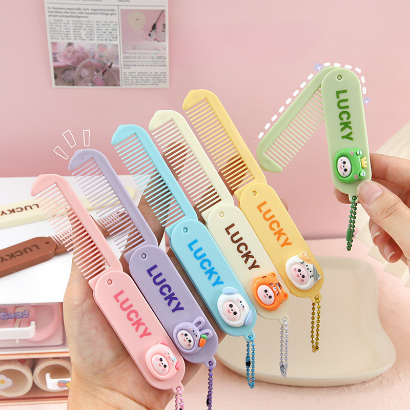 หวีจิ๋ว สีสันสดใส น่ารัก พับเก็บได้ - รูปที่ 3