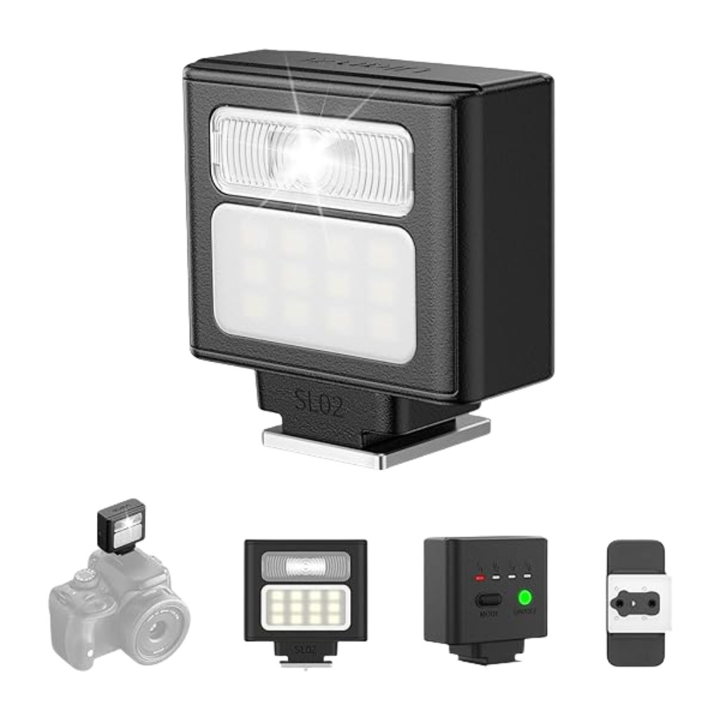 Ulanzi SL02 Mini Flash แฟลชกล้อง DSLR Mirrorless แบบ Universal Hot Shoe แบตเตอรี่ในตัว