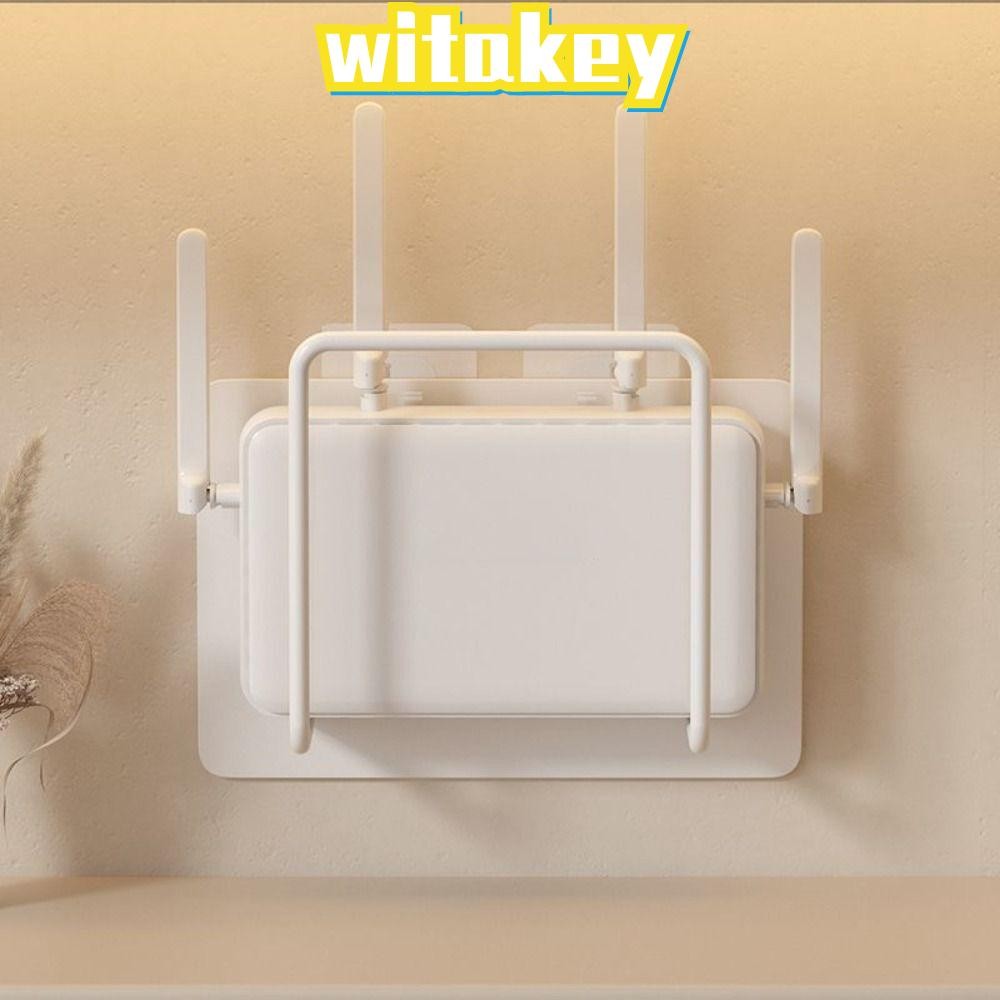 Witakey ชั้นวางอเนกประสงค์, ติดตั้งง่าย Stylish Router Bracket, เหล็กอเนกประสงค์ติดผนังไม่เจาะ Set-top Box Bracket