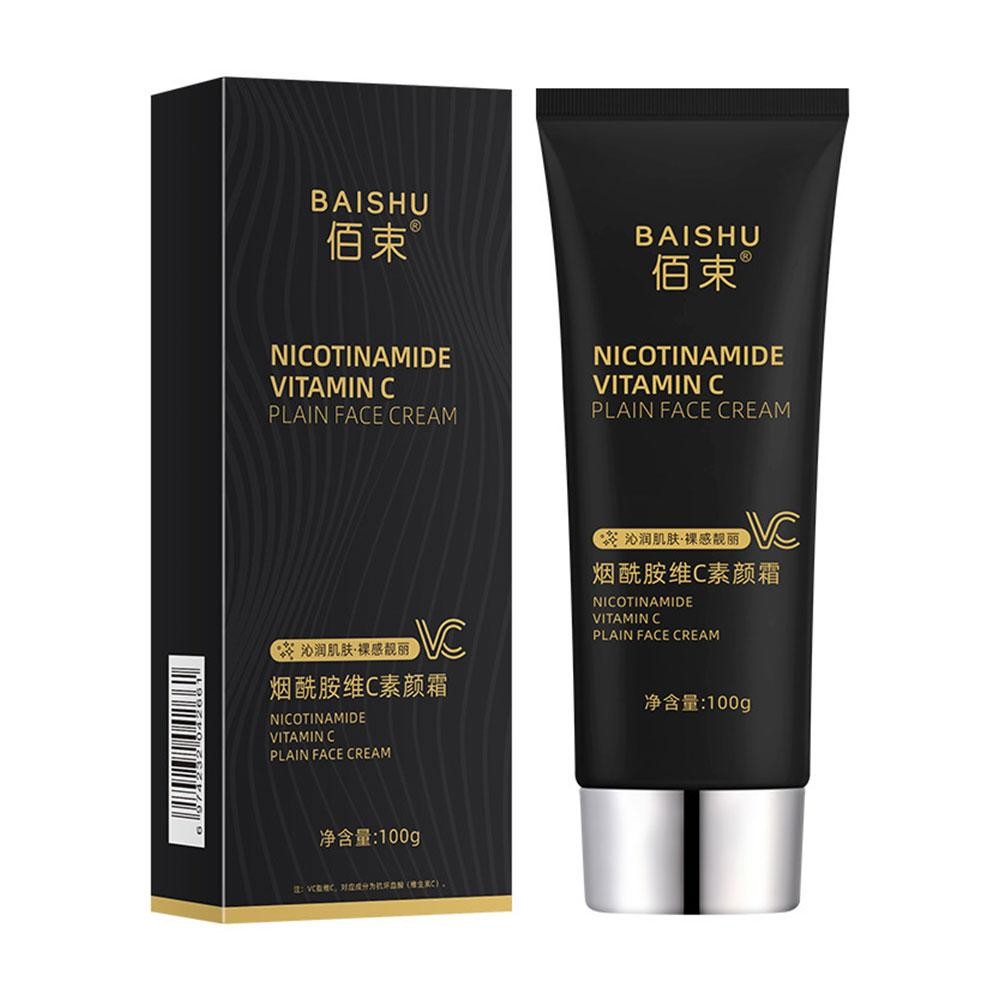 Baishu Niacinamide Vitamin C Tone Up Cream Brightening Moisturizing Makeup Face X6O2