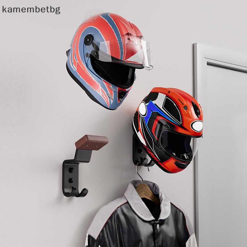 Kamembetbg 1/2 ชิ้นใหม่รถจักรยานยนต์หมวกกันน็อค Rack แขวนอเนกประสงค์ Solid หมวกกันน็อคพร้อมตะขอ Home Wall Mount รถจักรยานยนต์หมวกกันน็อคขาตั้ง TH