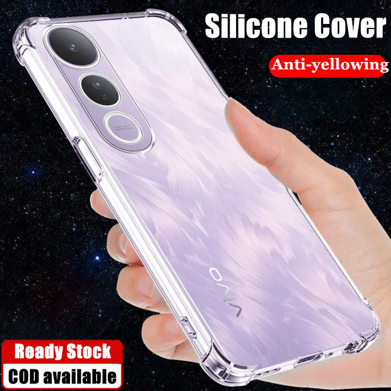 เข้ากันได้กับ Vivo V50 Lite 5G V2440 ยางนุ่มเจล Jelly Case คริสตัลใสโปร่งใสเกรดทหาร Anti-Scratch ทนป