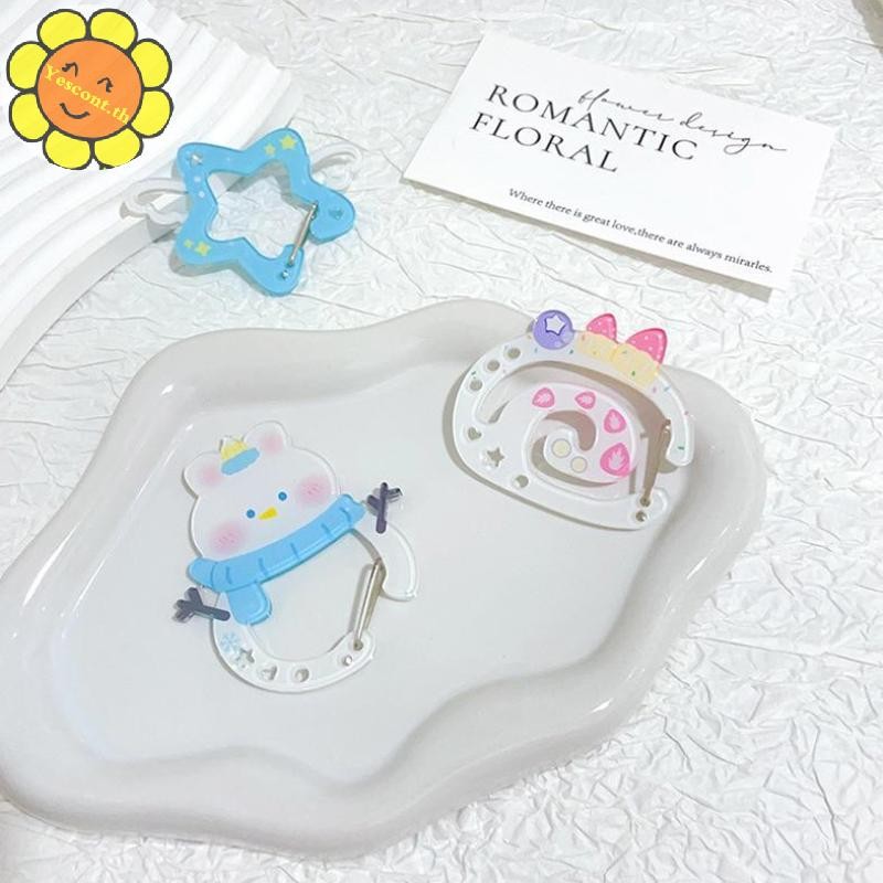 Yescont Insสไตล์น่ารักอะคริลิคCarabinerพวงกุญแจการ์ตูนY2K Alienอเนกประสงค์ผู้ถือบัตรพวงกุญแจHookกระเป๋าจี้ตกแต่งTH - รูปที่ 3