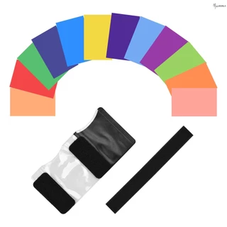 12pcs Universal กล้องแฟลชเจลกรองสีแก้ไขกรองชุดสําหรับ Speedlight Easy I สีเจลชุด Muswn-1