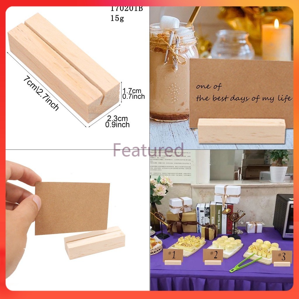 Featured ขาตั้งการ์ดปฏิทินรูปภาพ/ที่ใส่โน้ต ฐานไม้แข็งสำหรับใส่การ์ด