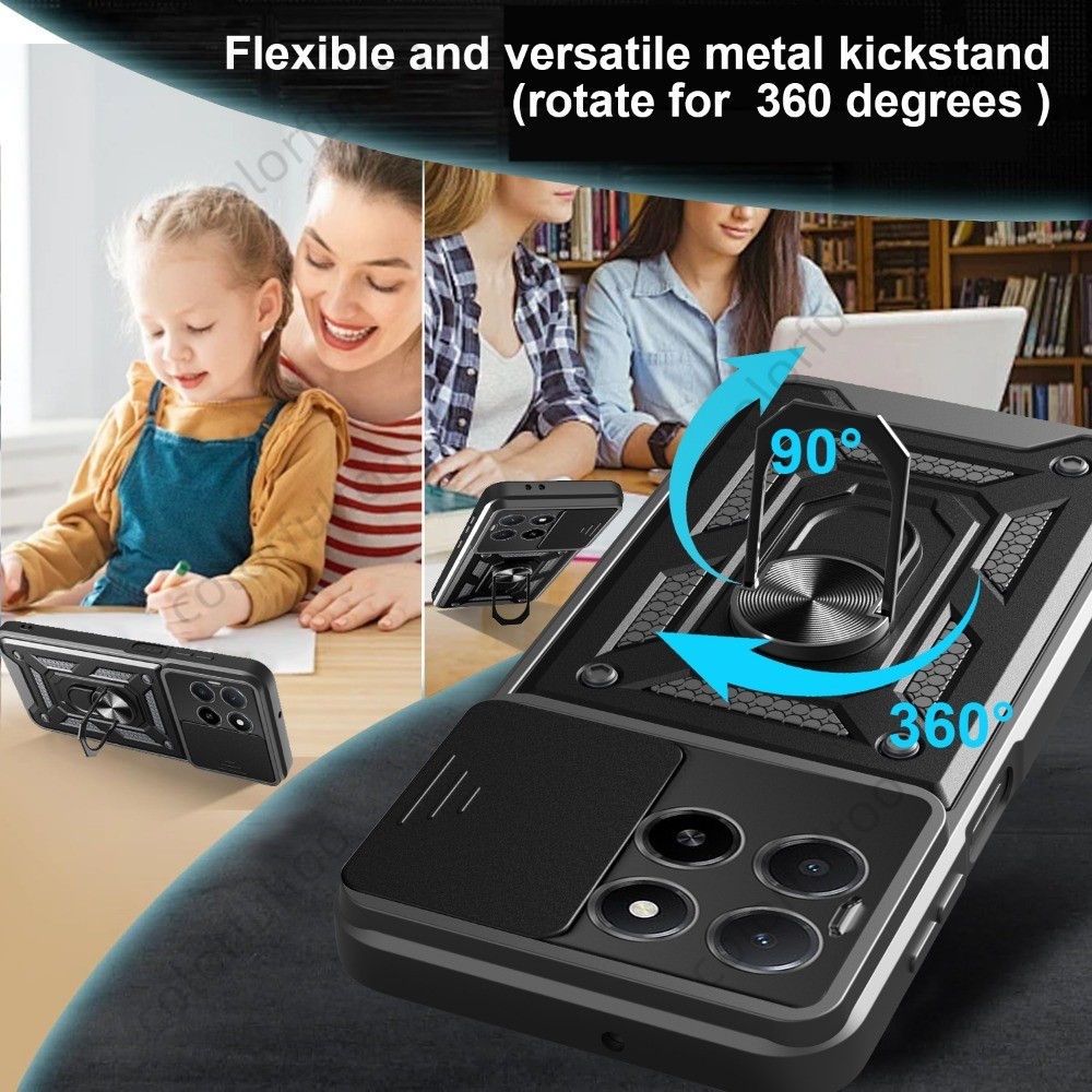 Honor X9d 5G เคสโทรศัพท์สําหรับ Honor X9d X9C X7d X5b Plus X5BPlus X 5B HonorX7d 4G 5G เกราะกันกระแทกปลอกกดดึงกล้องป้องกันกรณีรถแม่เหล็กผู้ถือแหวนด้านหลัง Hard ราคา ถูกที่สุด ดีลบีเคเค แกลเลอรีภาพที่ 3