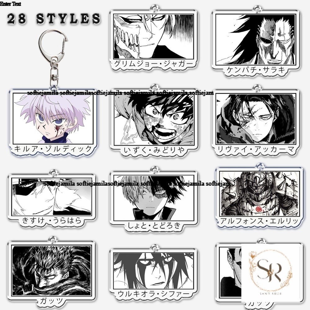 Levia Killua Zoldyck Bakugou Bleach Berserk อุปกรณ์เสริมพวงกุญแจ