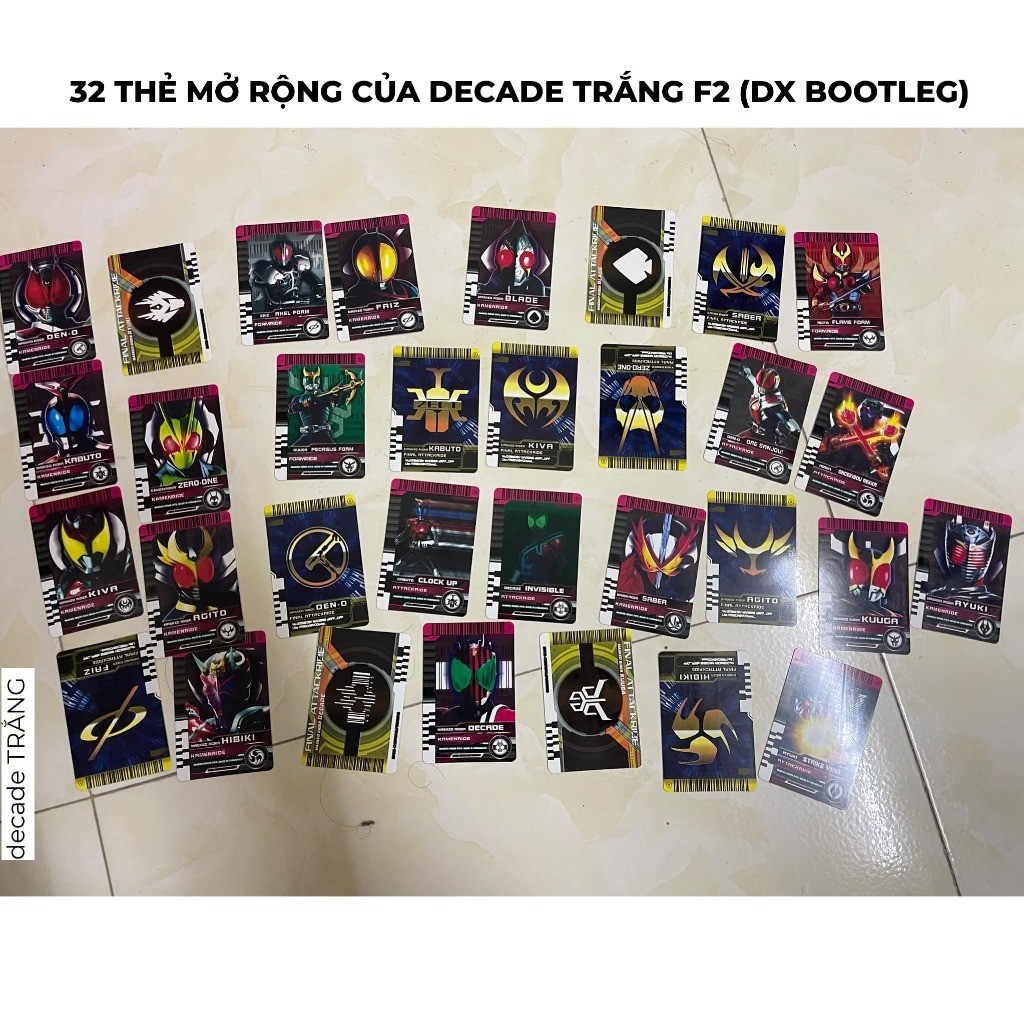 [ชุดการ์ด AS PICTURED] การ์ด Decade 32 ใบสําหรับ DX Bootleg Decade White (ไม่สามารถใช้สําหรับ NEO) การ์ดซูเปอร์ฮีโร่ Kamen Rider