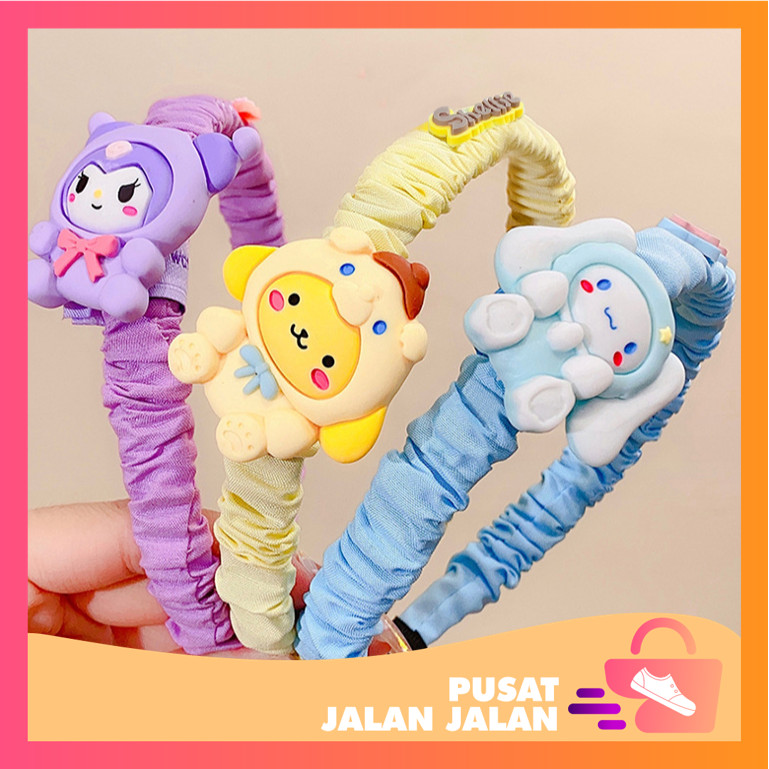 PJJ - F6103 ที่คาดผม Sanrio Scrunchie / ที่คาดผมแฟชั่นเกาหลีน่ารัก / ที่คาดผมเด็กผู้หญิง / ที่คาดผมต