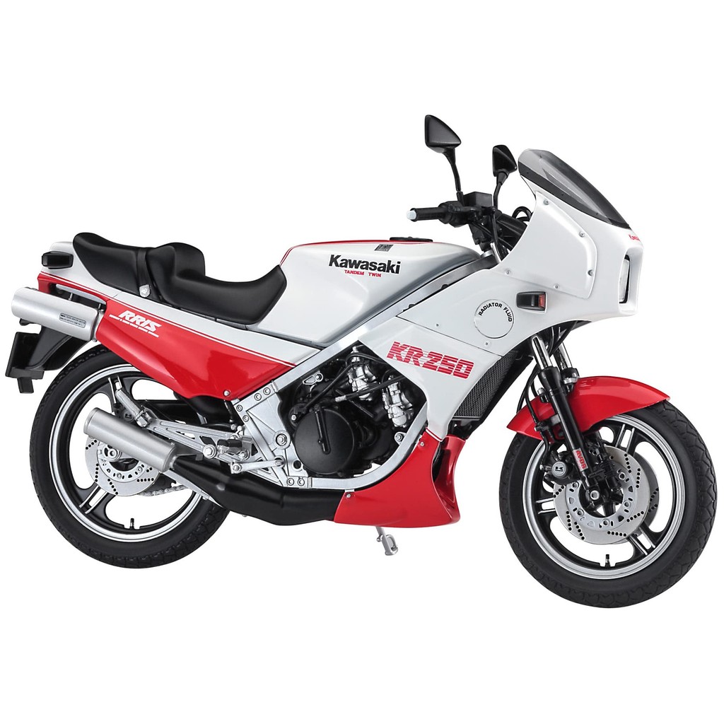 Hasegawa 1/12 Kawasaki KR250 (KR250A) White/Red Color Model Kit 21745