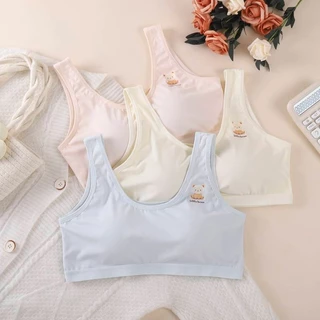 [Y D]🔥พร้อมส่ง🔥เสื้อชั้นในเด็กผู้หญิงคุณภาพสูง ผ้าไหมน้ำแข็งผ้าเย็นผ้านิ่มใส่สบาย ฟองน้ำเย็บติด#332