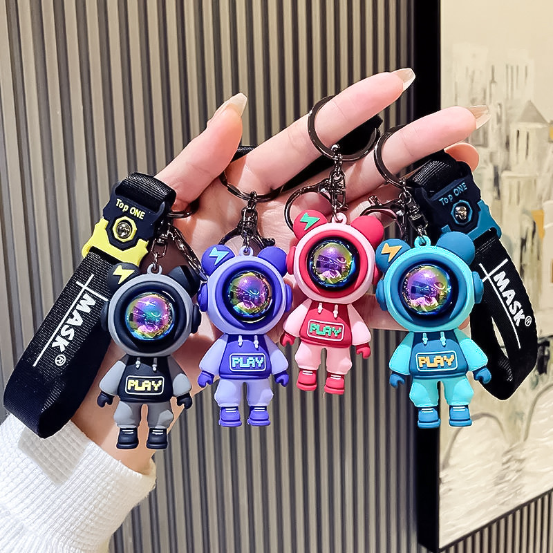 พวงกุญแจ ป้องกันการสูญหาย มี4สี สําหรับห้อยกระเป๋านักเรียน รถยนต์ พวงกุญแจจี้การ์ตูน