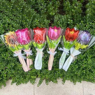 COZII ￼พร้อมส่งจากไทย🎈 ลูกโป่งฟอยล์ดอกไม้ ลูกโป่งดอกไม้ ของขวัญวันวาเลนไทน์ตกแต่งวันเกิด