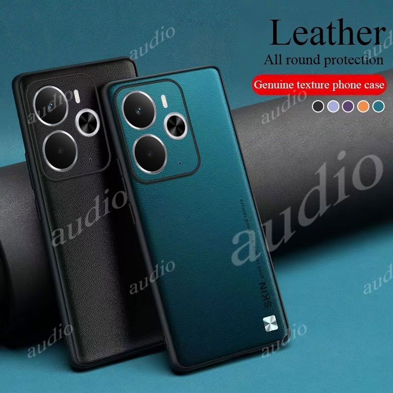 Realme 14 14t 5GหรูหราซิลิโคนสําหรับRealme 14 14t realme14 realme14t 5G 2025 กันชนหนังกันกระแทกสําหร