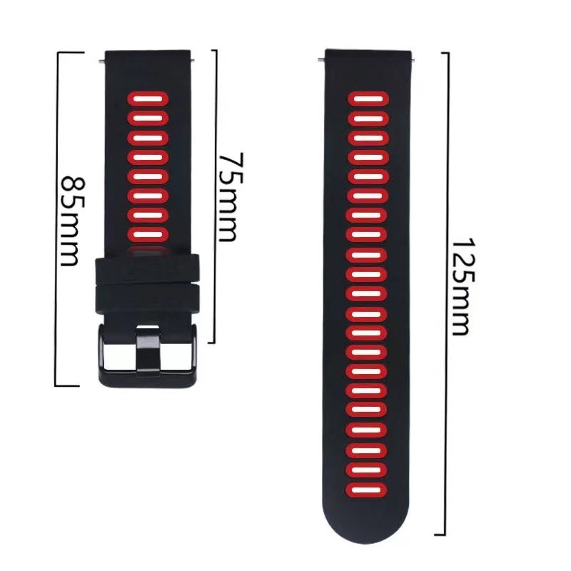 สายนาฬิกาgarmin55/265/245/255/165/645/245music/vivoactive5/venu3/venu2สายนาฬิกา20mm22mmสองสีล็อคดำ